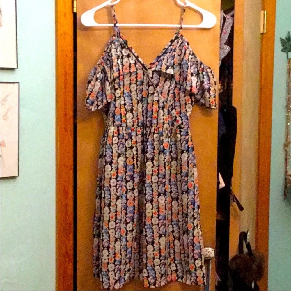 NWT J Crew Floral Cold Shoulder dress size 2